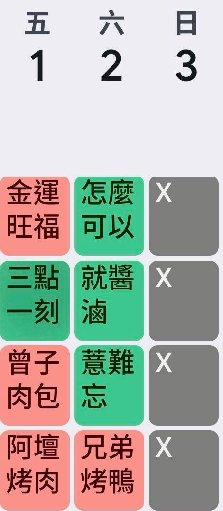 奇岩團隊士林芝山 2026 年 5 月駐點班表第 1 段